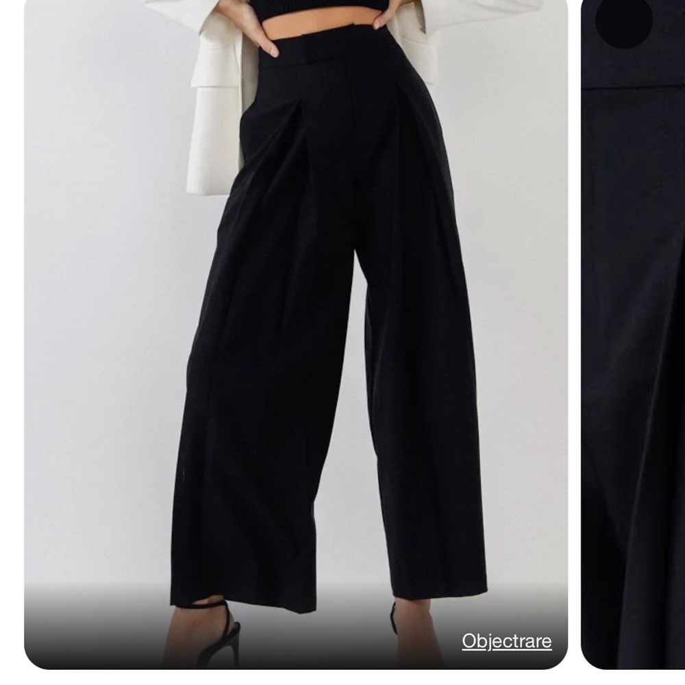 NWT South Moon Under Endless Rose Black Front Pleat Wide Leg Pants Size‎ Medium